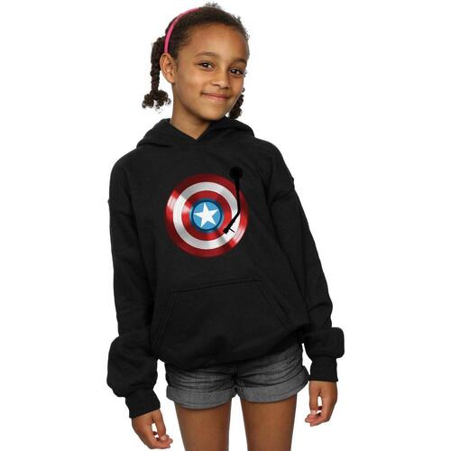 Vêtements Fille Sweats Marvel Captain America Turntable Noir