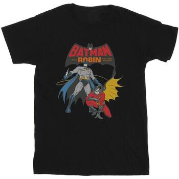 Vêtements Homme T-shirts manches longues Dc Comics Batman And Robin Noir