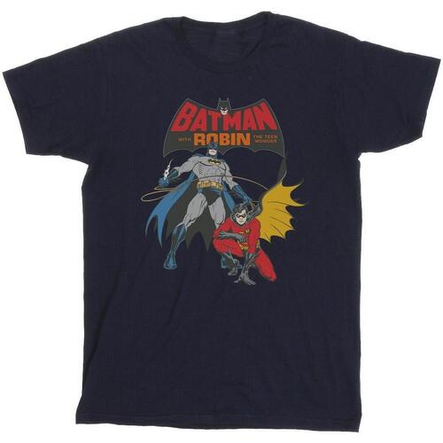 Vêtements Homme T-shirts manches longues Dc Comics Batman And Robin Bleu