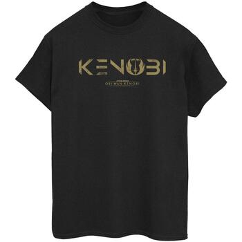 Vêtements Femme T-shirts manches longues Disney Obi-Wan Kenobi Logo Noir