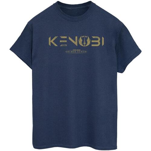 Vêtements Femme T-shirts manches longues Disney Obi-Wan Kenobi Logo Bleu