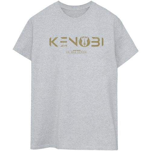 Vêtements Femme T-shirts manches longues Disney Obi-Wan Kenobi Logo Gris