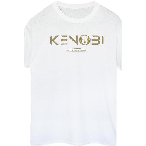 Vêtements Femme T-shirts manches longues Disney Obi-Wan Kenobi Logo Blanc
