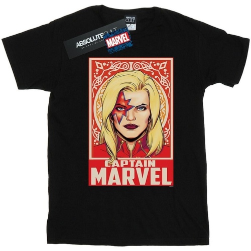 Vêtements Femme T-shirts manches longues Captain Marvel Ornament Noir