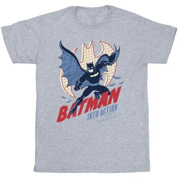 Vêtements Homme T-shirts manches longues Dc Comics Batman Into Action Gris