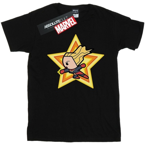 Vêtements Fille T-shirts manches longues Captain Marvel  Noir