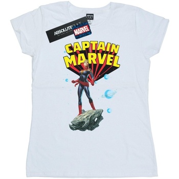 Vêtements Femme T-shirts manches longues Captain Marvel BI456 Blanc