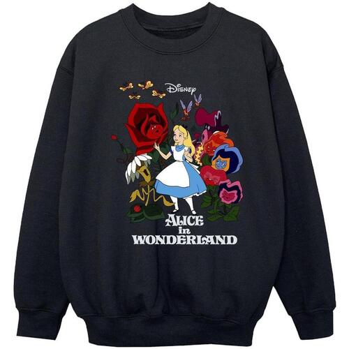 Vêtements Fille Sweats Disney Alice In Wonderland Flowers Noir