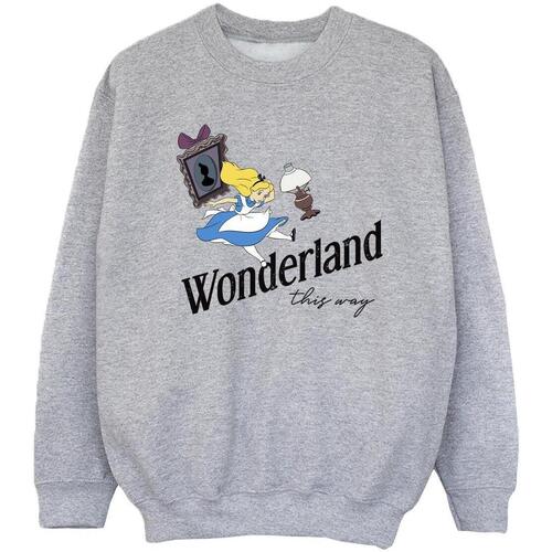 Vêtements Fille Sweats Disney Alice In Wonderland This Way Gris