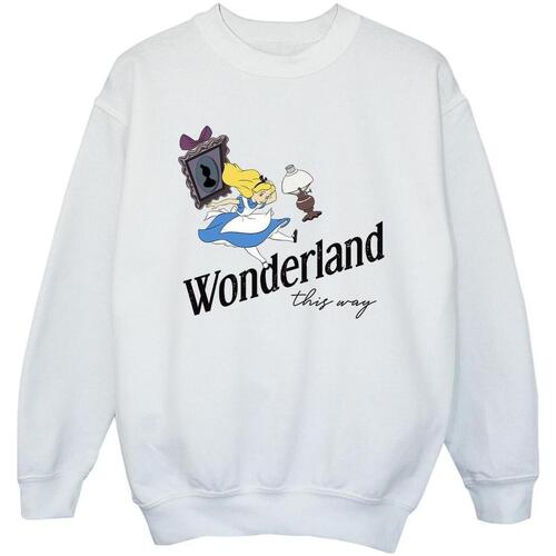 Vêtements Fille Sweats Disney Alice In Wonderland This Way Blanc