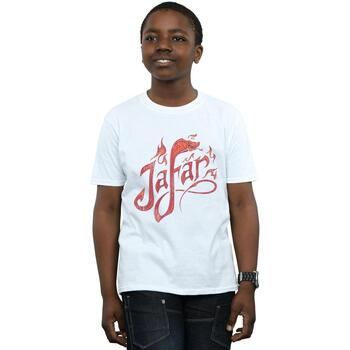 Vêtements Garçon T-shirts manches courtes Disney Aladdin Movie Jafar Flames Logo Blanc