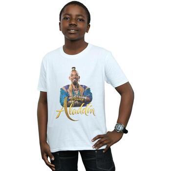 Vêtements Garçon T-shirts manches courtes Disney Aladdin Movie Genie Photo Blanc