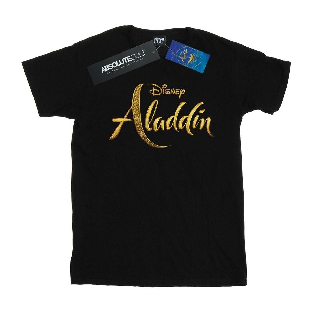 Vêtements Garçon T-shirts manches courtes Disney Aladdin Movie Logo Noir
