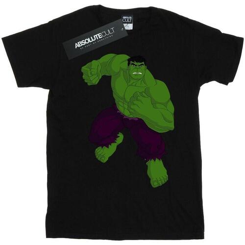 Vêtements Homme T-shirts manches longues Marvel Hulk Pose Noir