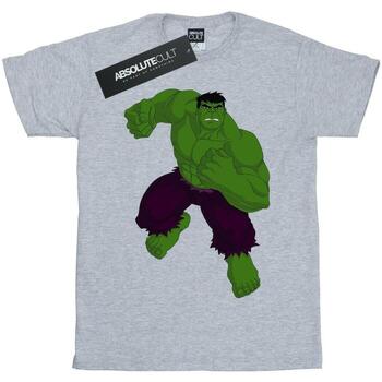 Vêtements Homme T-shirts manches longues Marvel Hulk Pose Gris