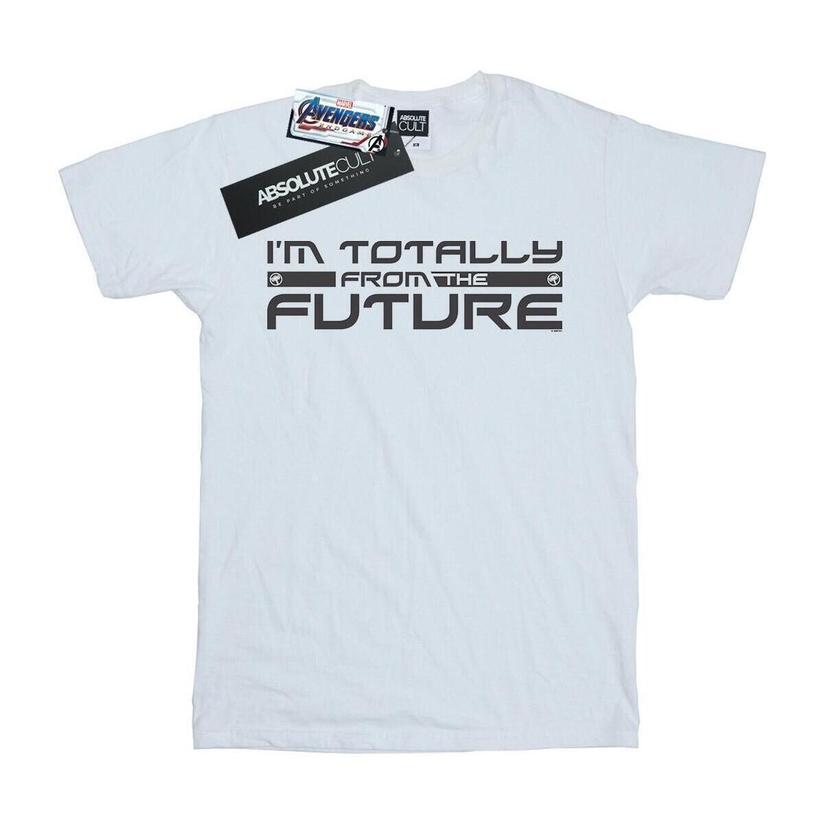 Vêtements Fille T-shirts manches longues Marvel Avengers Endgame Totally From The Future Blanc