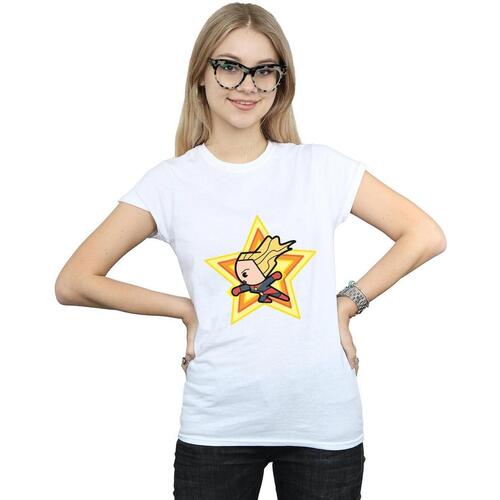 Vêtements Femme T-shirts manches longues Captain Marvel BI642 Blanc