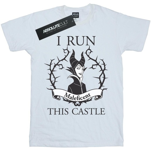 Vêtements Femme T-shirts manches longues Maleficent I Run This Castle Blanc