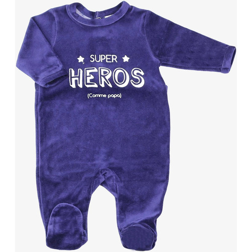 Vêtements Enfant Pyjamas / Chemises de nuit Trois Kilos Sept pyjama bébé - Super héros Bleu