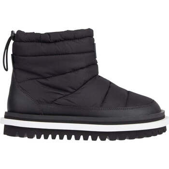 Chaussures Femme Bottines Tommy Jeans padded flat boot Noir