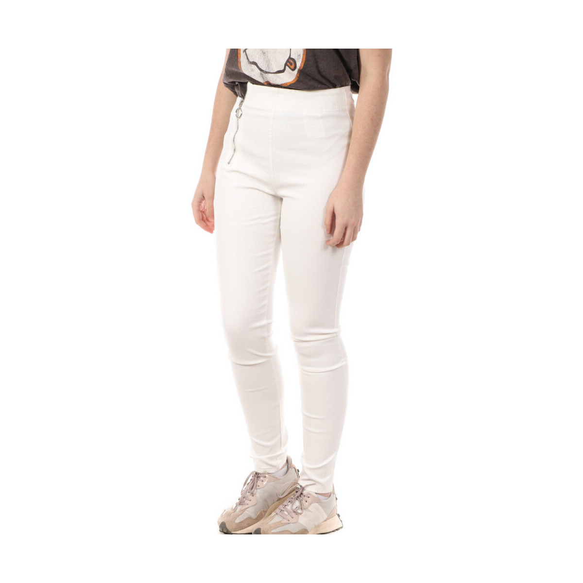 Vêtements Femme Pantalons Monday Premium D-6731 Blanc