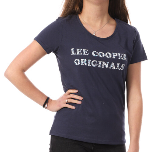 Vêtements Femme T-shirts Comes manches plaid Lee Cooper LEE-011488 Bleu