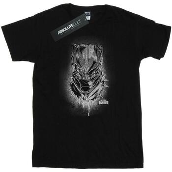Vêtements Homme T-shirts manches longues Marvel Black Panther Spray Headshot Noir