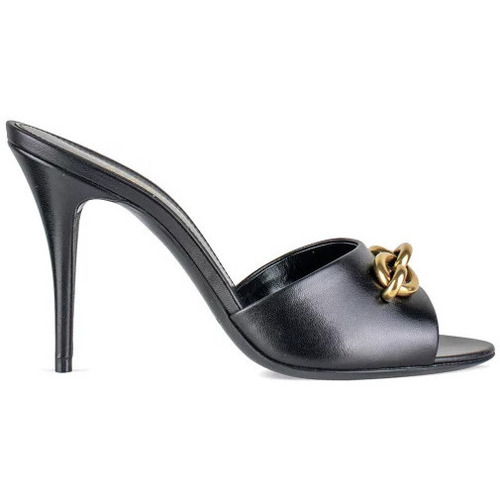 Chaussures Femme Saint Laurent ruffle trim mini dress Saint Laurent Mules Le Maillon Noir