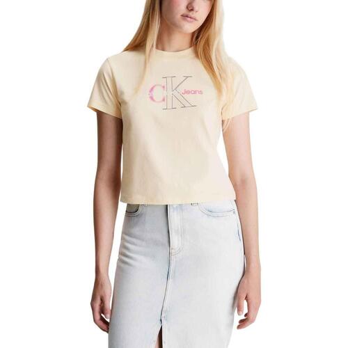 Vêtements Femme T-shirts & Polos Calvin Klein Jeans  Jaune