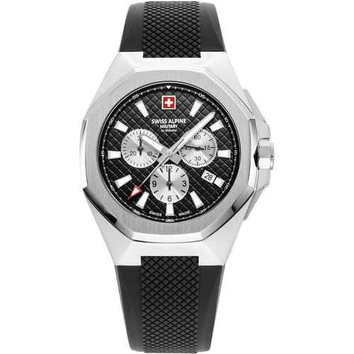 Swiss Military 7053.9135 Homme Montres Analogiques Swiss Alpine Military Swiss Military 7005.9837, Quartz, 42mm, 10ATM Argenté