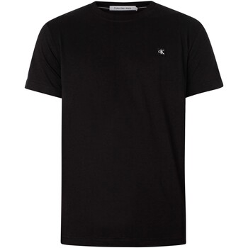 Vêtements Homme T-shirts manches courtes Calvin Klein Jeans T-shirt avec badge Embro Noir