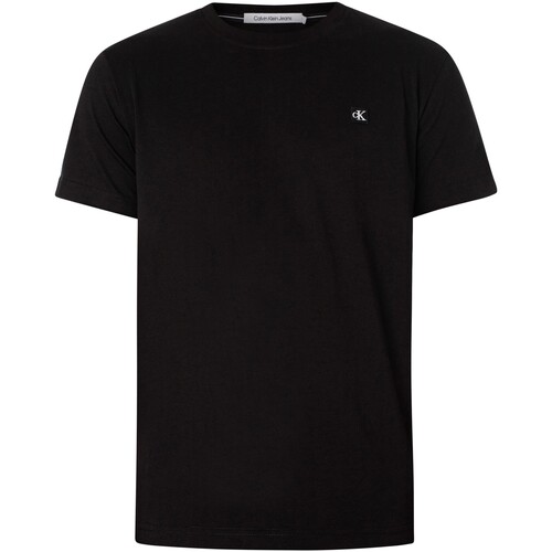 Vêtements Homme T-shirts manches courtes Calvin Klein Jeans T-shirt avec badge Embro Noir