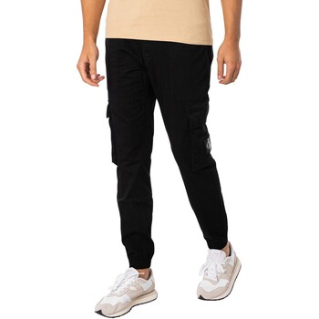 Vêtements Homme Pantalons cargo Calvin Klein Jeans Pantalon cargo skinny délavé Noir
