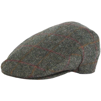 casquette barbour  beret crieff - olive/red overcheck 