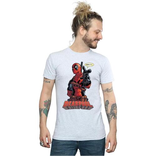 Vêtements T-shirts manches longues Deadpool Hey You Gris