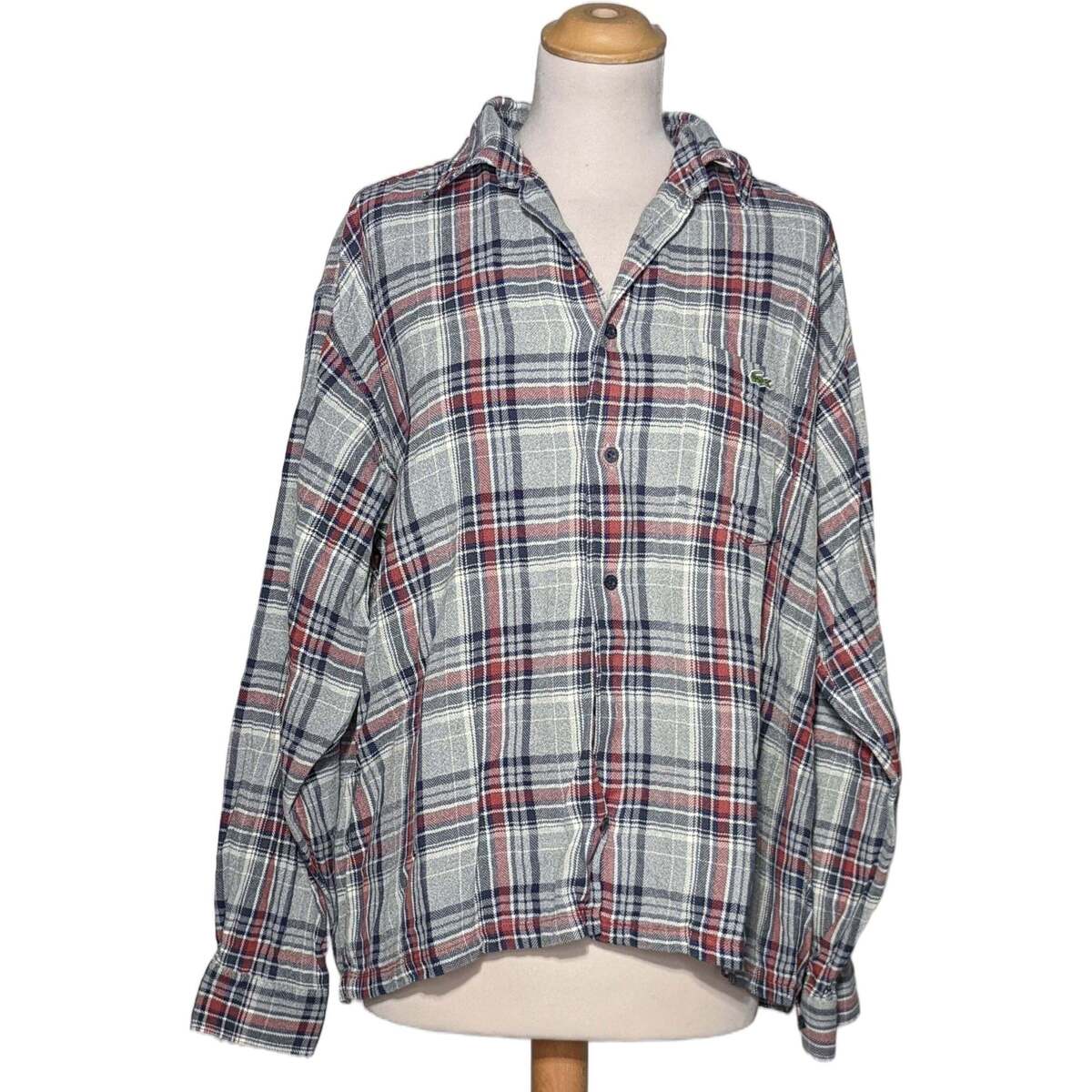 Vêtements Femme Chemises / Chemisiers Lacoste chemise  42 - T4 - L/XL Gris Gris