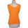 Vêtements Femme Débardeurs / T-shirts sans manche Pierre Cardin débardeur  40 - T3 - L Orange Orange