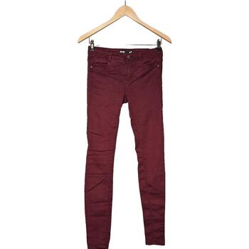 jeans zara  jean slim femme  36 - t1 - s rouge 