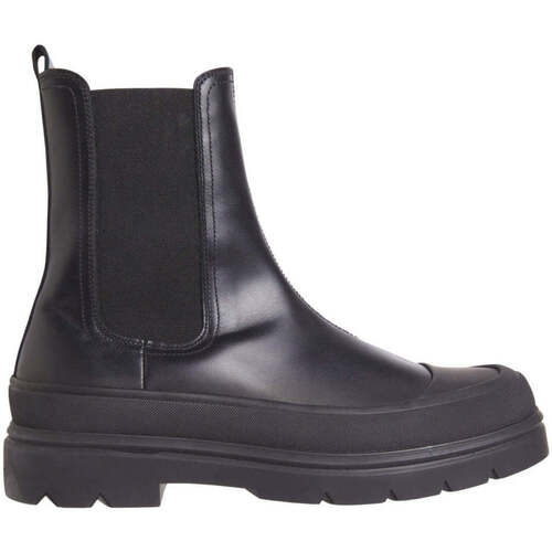 Chaussures Homme Boots Calvin Klein logga JEANS chelsea boot high Noir