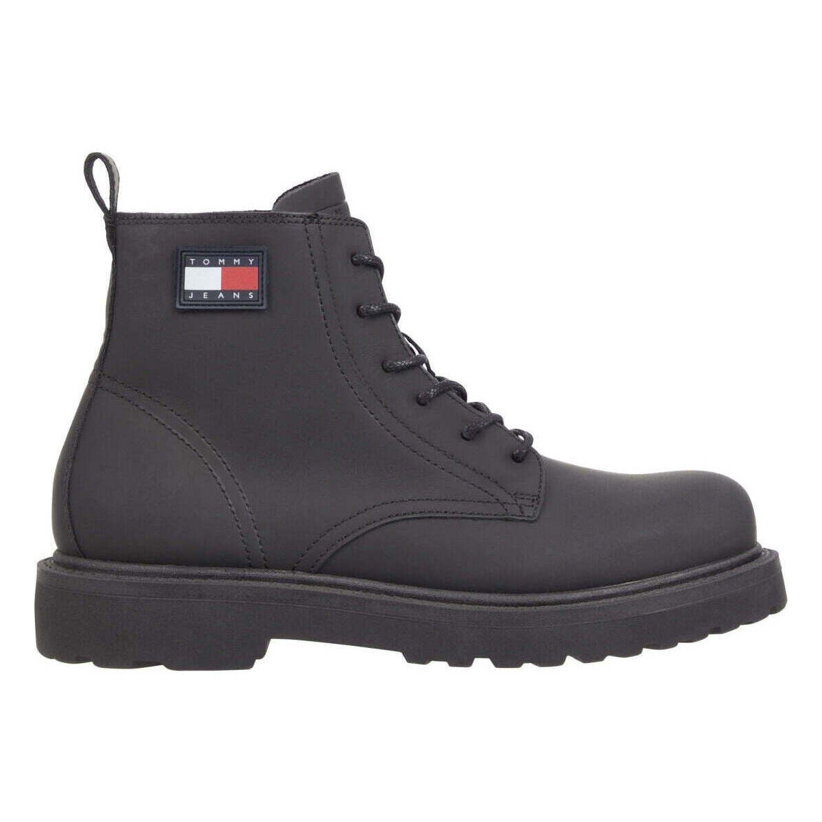 Chaussures Homme Boots Tommy Jeans ruberized lace up boot Noir