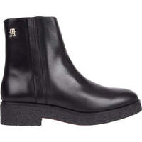 Chaussures Femme Bottines Tommy Hilfiger crepe look ankle boot Noir