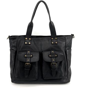 Sacs Femme Coccinelle Tebe logo-strap pebbled shoulder bag Shoulder Oh My Bag Shoulder QUARTET Noir