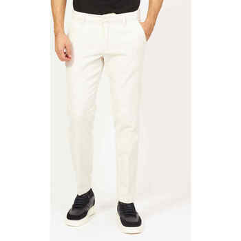 Vêtements Homme Pantalons Sette/Mezzo Pantalon millerighe homme Settemezzo Blanc