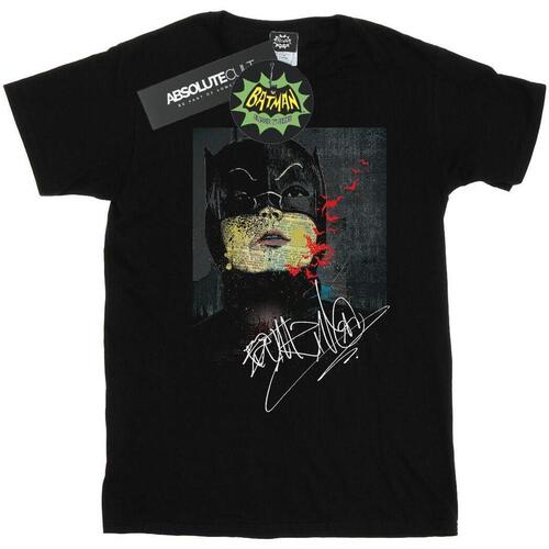 Vêtements Homme T-shirts manches longues Dc Comics Batman TV Series Signature Painting Noir