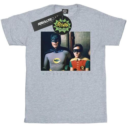 Vêtements Homme T-shirts manches longues Dc Comics Batman TV Series Dynamic Duo Photograph Gris