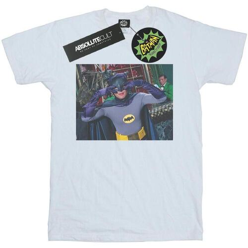 Vêtements Homme T-shirts manches longues Dc Comics Batman TV Series Batdance Photo Blanc