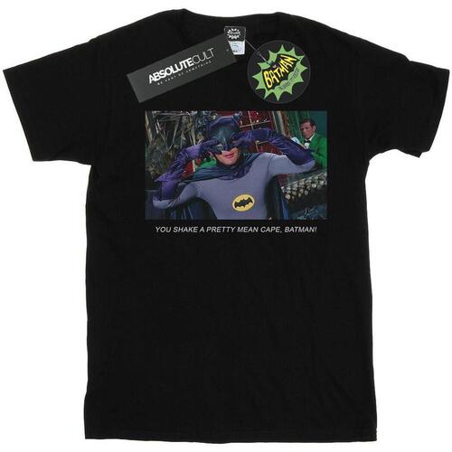 Vêtements Homme T-shirts manches longues Dc Comics Batman TV Series Mean Cape Noir