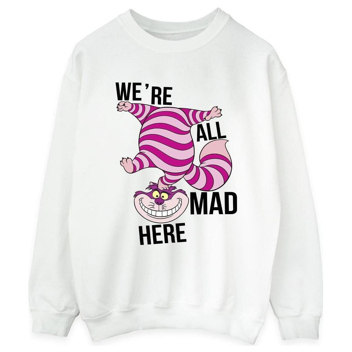 Vêtements Femme Sweats Disney Alice In Wonderland All Mad Here Blanc
