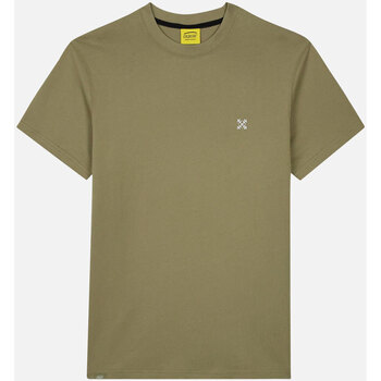 Vêtements Homme T-shirts manches courtes Oxbow Tee shirt uni 4flo brodé poitrine TEBAZ Vert