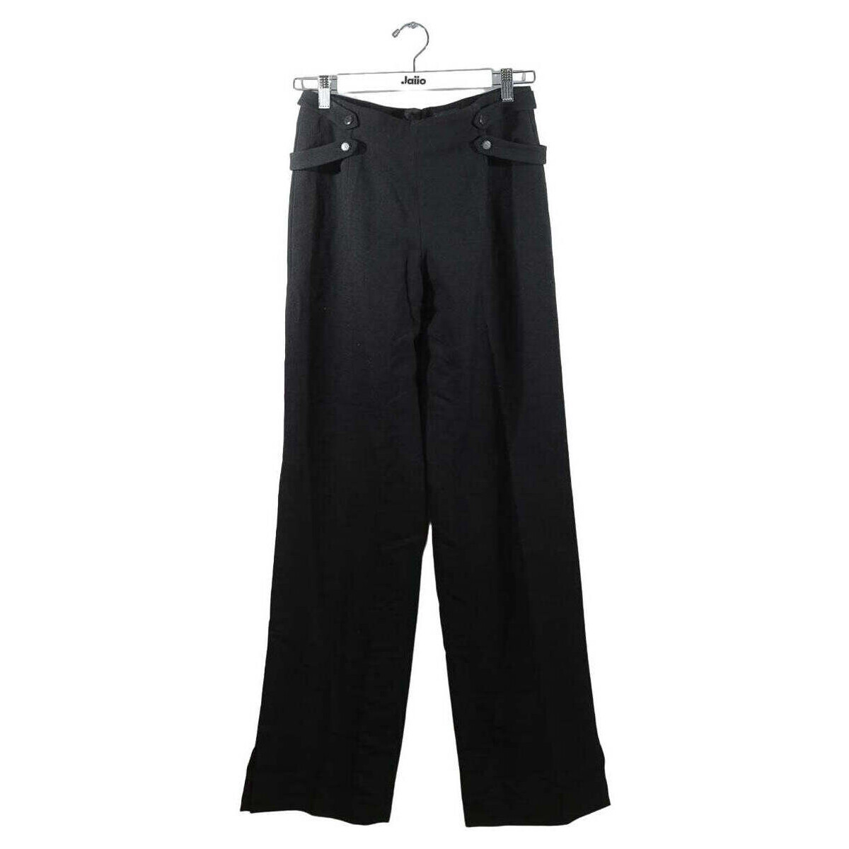 Vêtements Femme Pantalons Emporio Armani Pantalon large en laine Noir